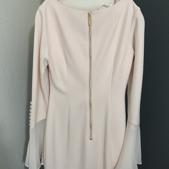 Calvin Klein Chiffon Bell Sleeve Dress - Picture 5 of 10